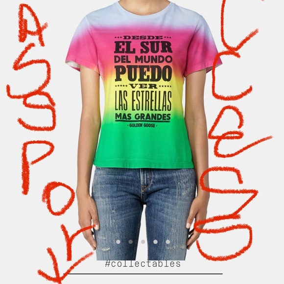 Golden Goose Ania tye dye El Sur del Mundo T Shirt Small NWT. - Picture 16 of 16